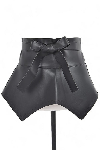 1 Vegan Leather Wrap Around Tie Belt