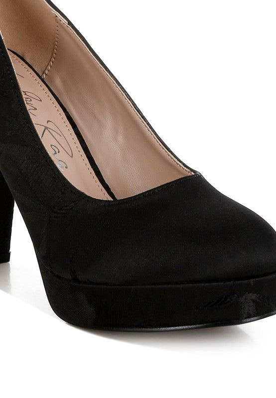 Jastour Platform Block Heel Pumps