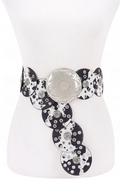 Animal Print Western Statement Belt