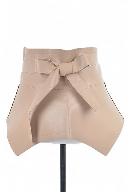 1 Vegan Leather Wrap Around Tie Belt