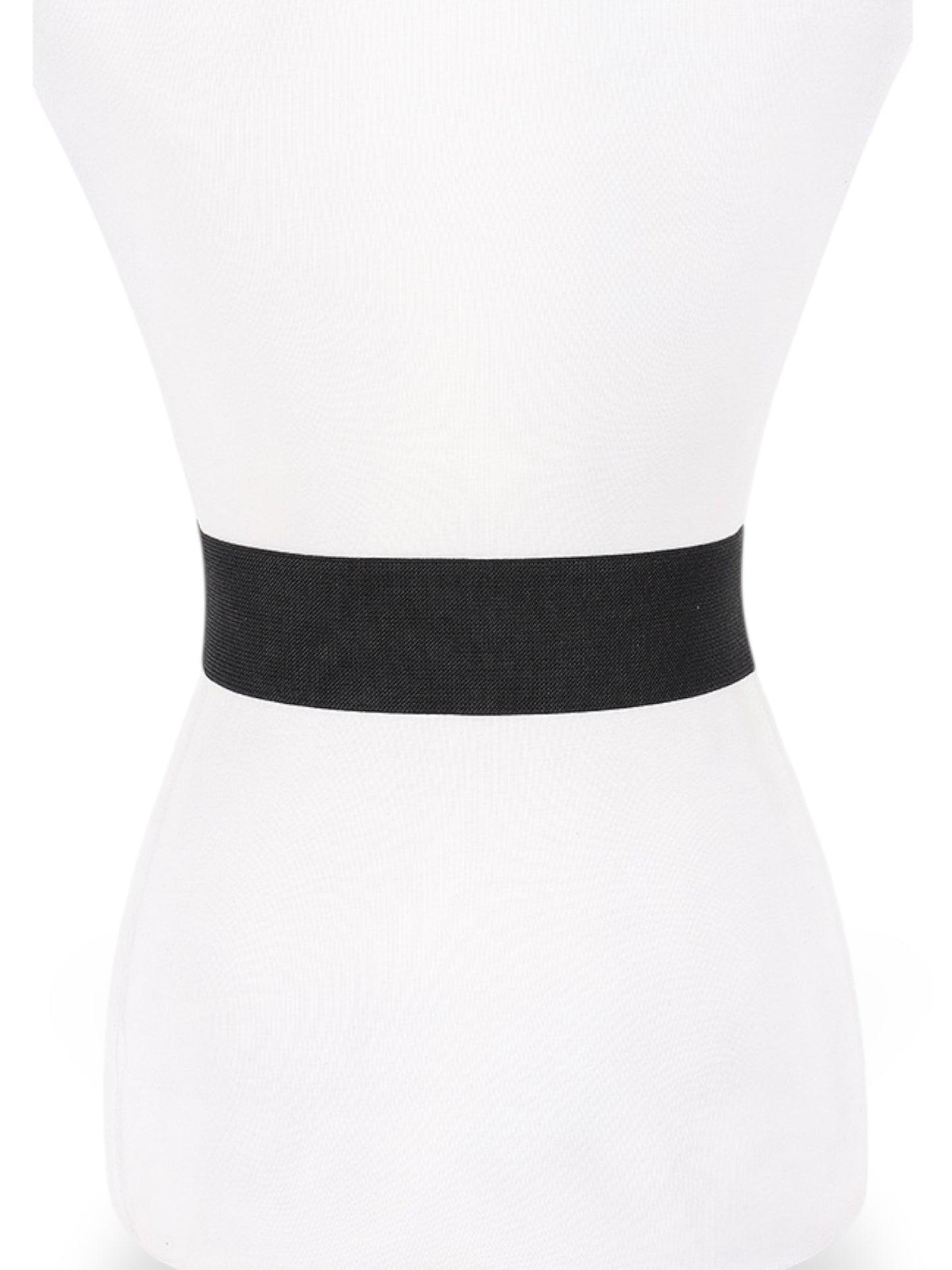 Ary Metal Studded Buckle Elastic Statement Belt
