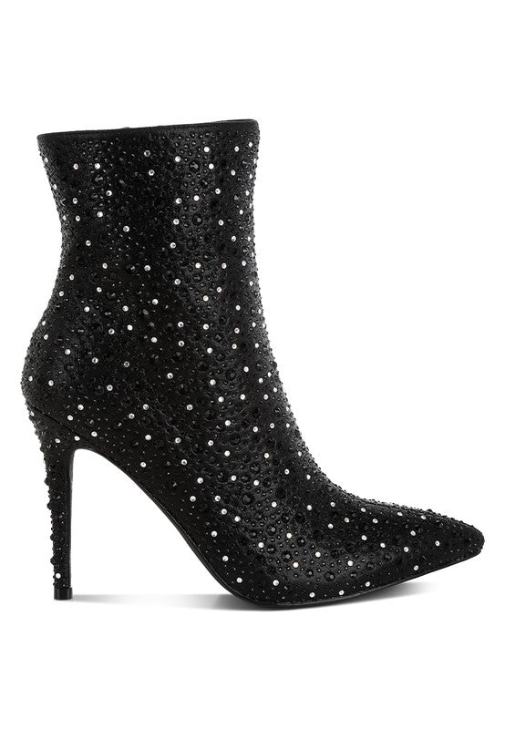 Lobelia Rhinestones Embellished Stiletto Boots