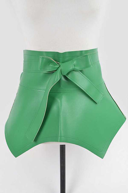1 Vegan Leather Wrap Around Tie Belt