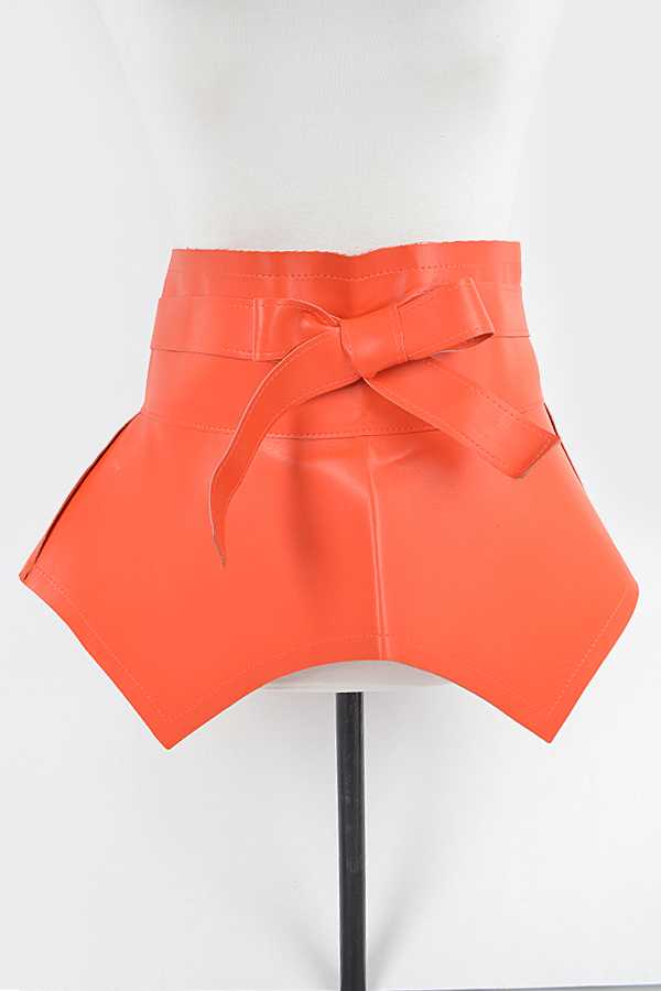 1 Vegan Leather Wrap Around Tie Belt