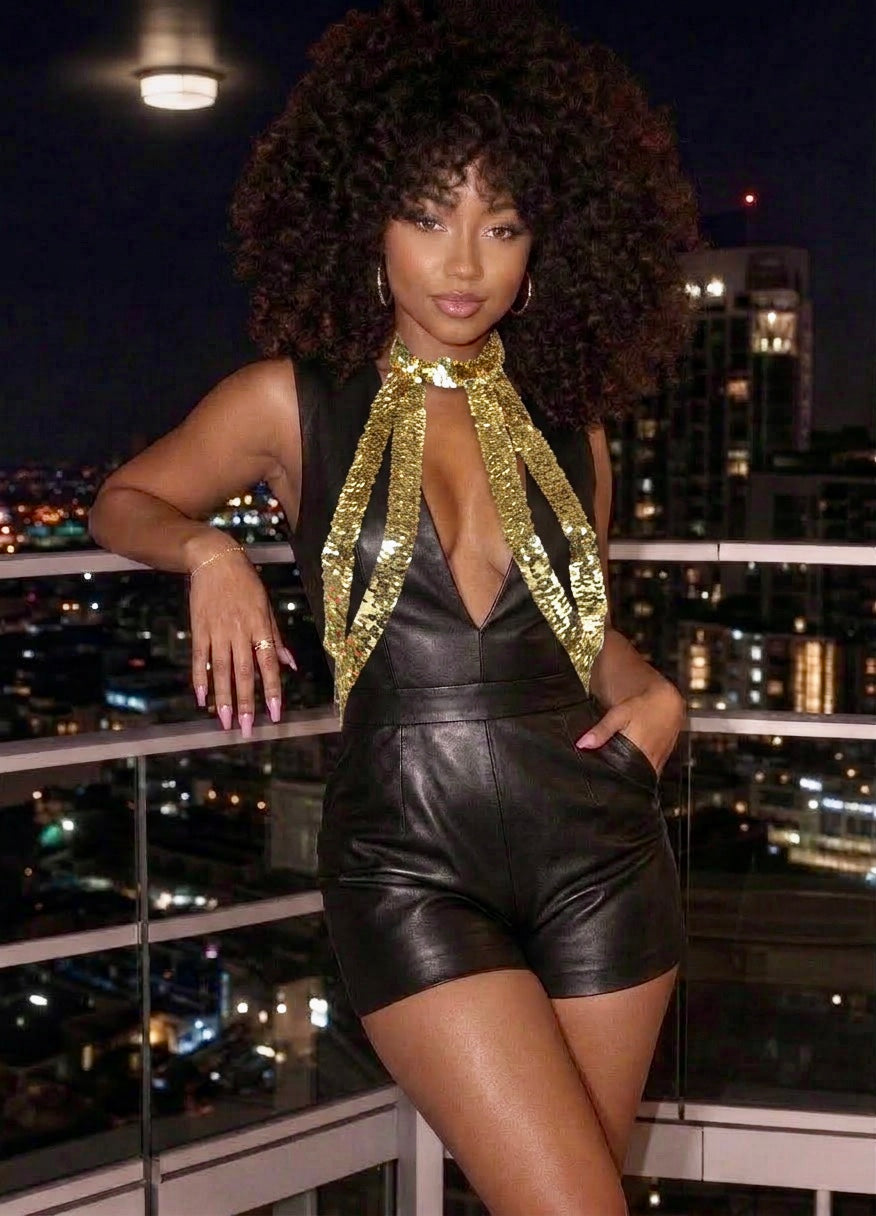 1 Elastic Sequins Body Chain