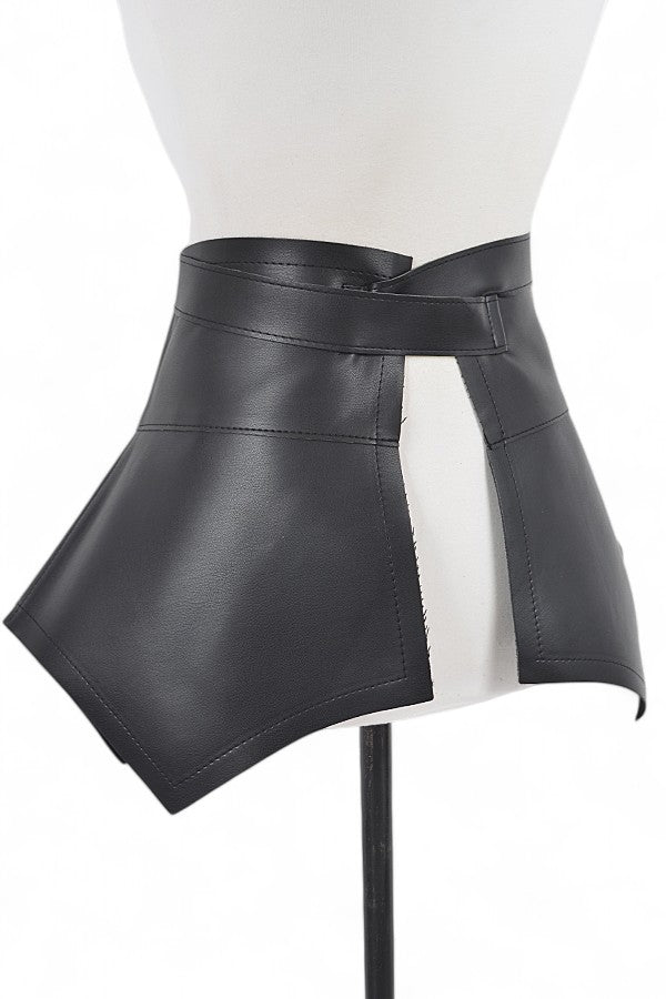 1 Vegan Leather Wrap Around Tie Belt