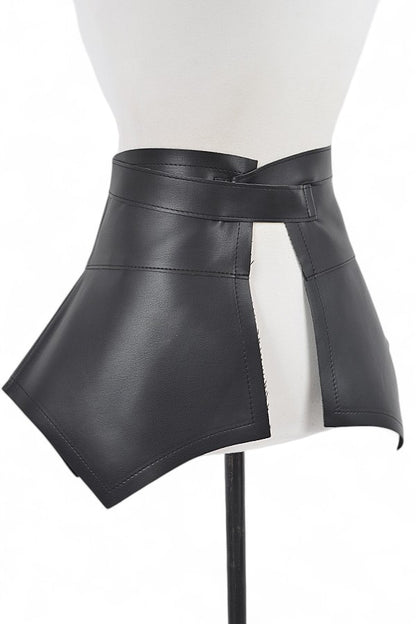 1 Vegan Leather Wrap Around Tie Belt