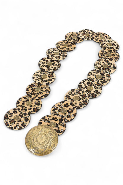 Animal Print Western Statement Belt