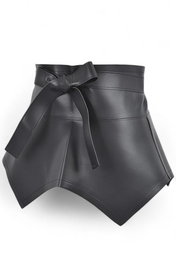 1 Vegan Leather Wrap Around Tie Belt