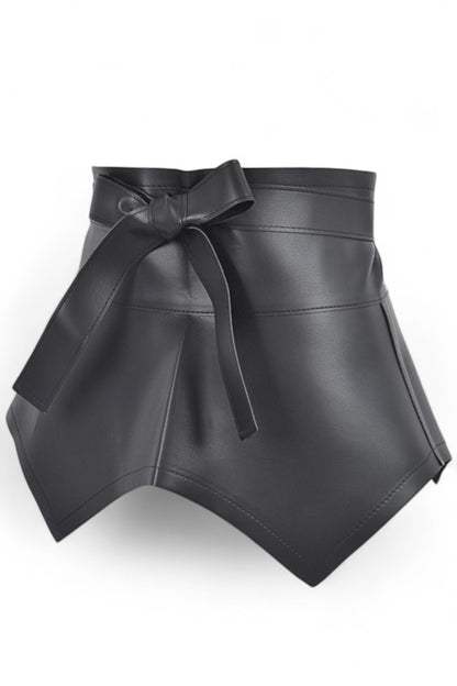 1 Vegan Leather Wrap Around Tie Belt