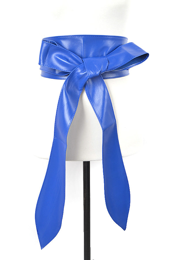 Abbi Vegan Leather Obi Wrap Statement Belt