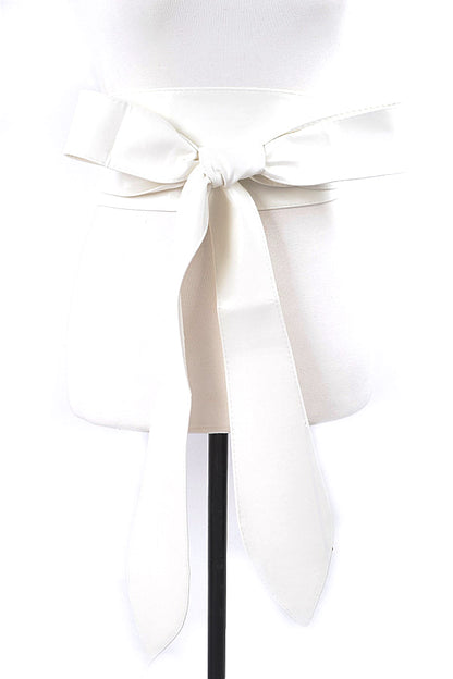 Abbi Vegan Leather Obi Wrap Statement Belt