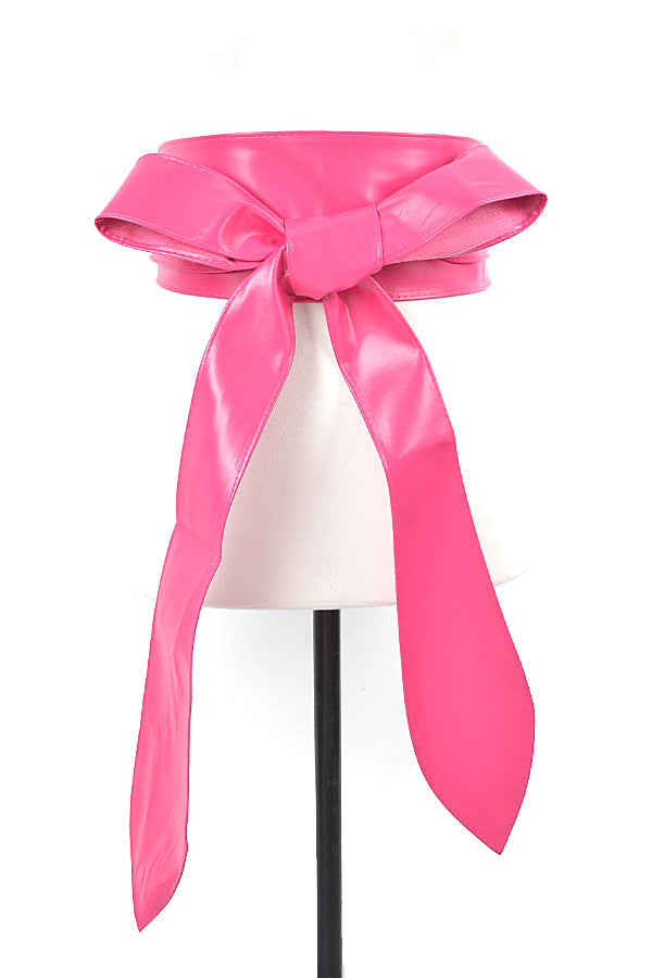 Abbi Vegan Leather Obi Wrap Statement Belt