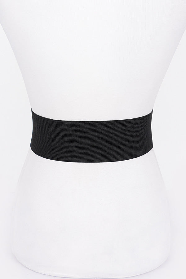 Elastic Rhinestone Statement Belt (Plus Size)