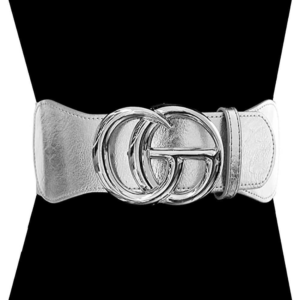 CG Gold Vegan Leather Statement Belt