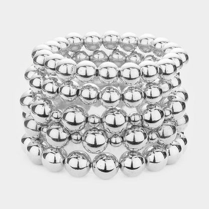 5 PC Pearl Stretch Bracelet
