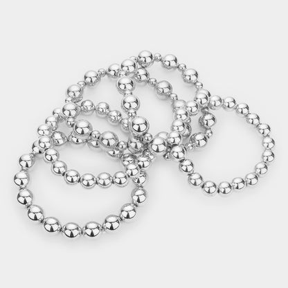 5 PC Pearl Stretch Bracelet