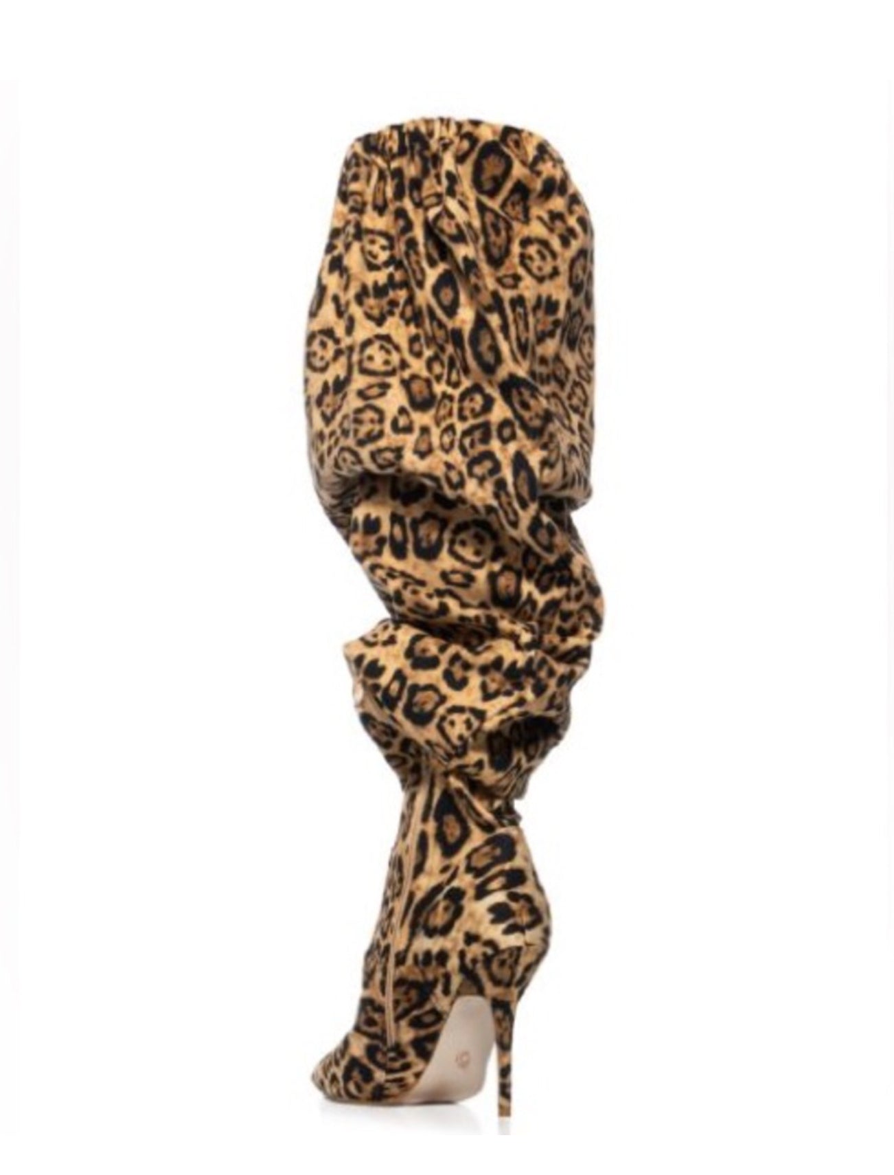 Azalea Wang Animal Print Leopard Slouchy Thigh High Boots