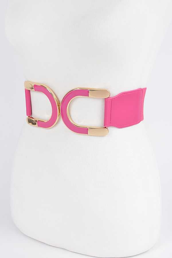 Enamel Elastic Statement Belt