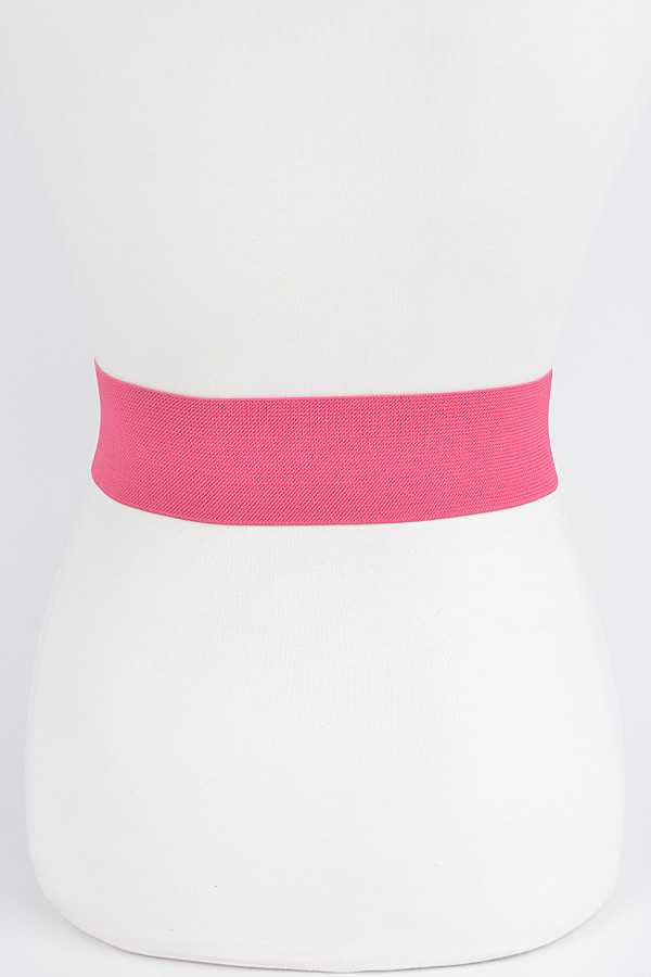 Enamel Elastic Statement Belt