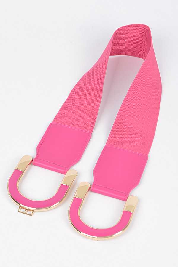 Enamel Elastic Statement Belt (Plus Size)