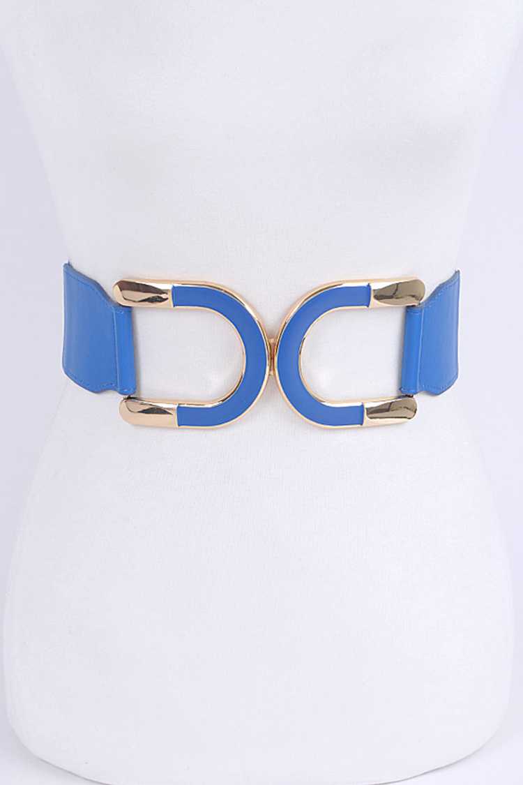 Enamel Elastic Statement Belt