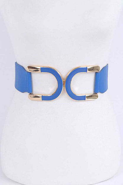 Enamel Elastic Statement Belt