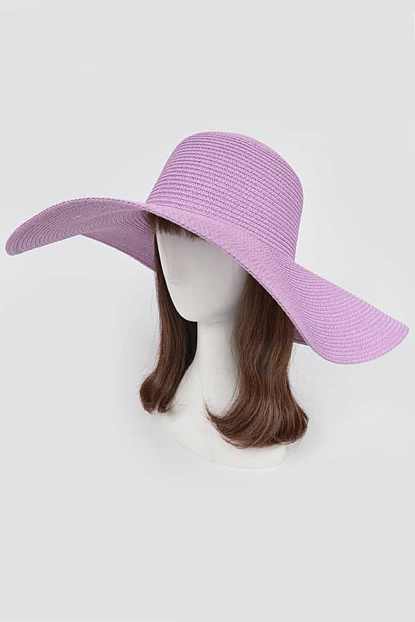 Lavender Wide Brim Floppy Hat