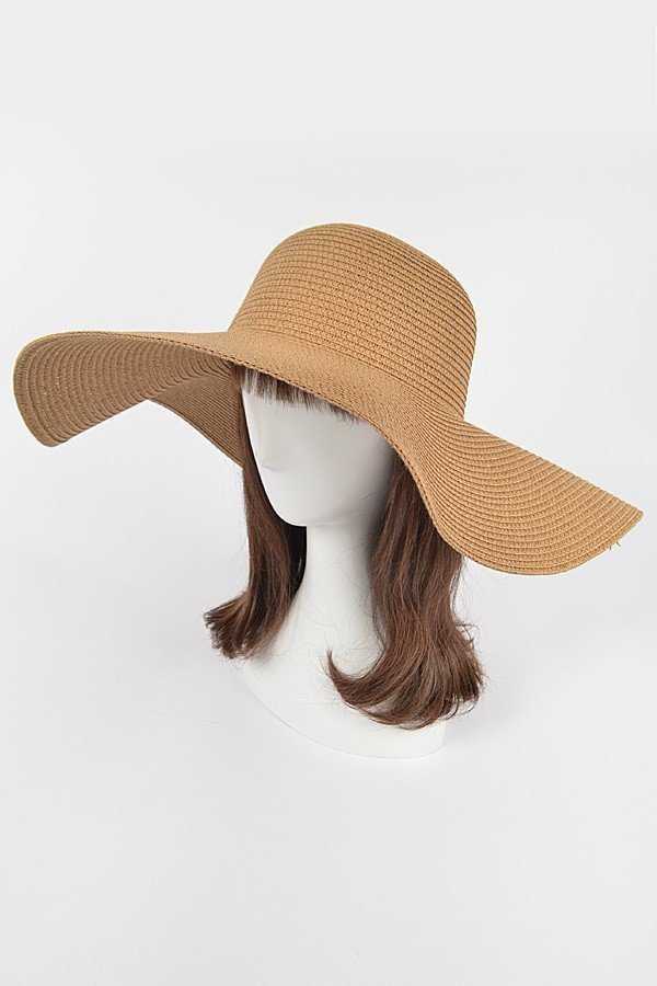 Tan Wide Brim Floppy Hat