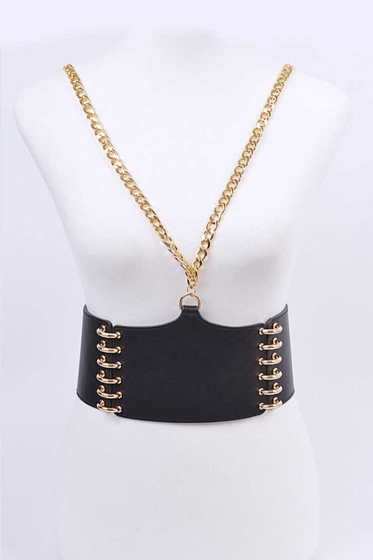 BB Black & Gold Corset Belt