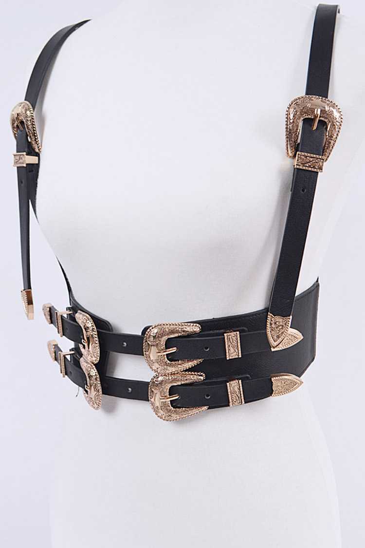 Aqa Leather Western Harness Belt