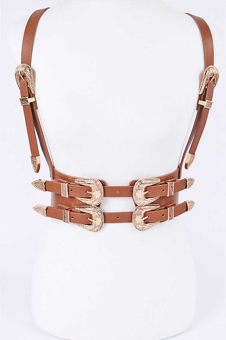 Aqa Leather Western Harness Belt