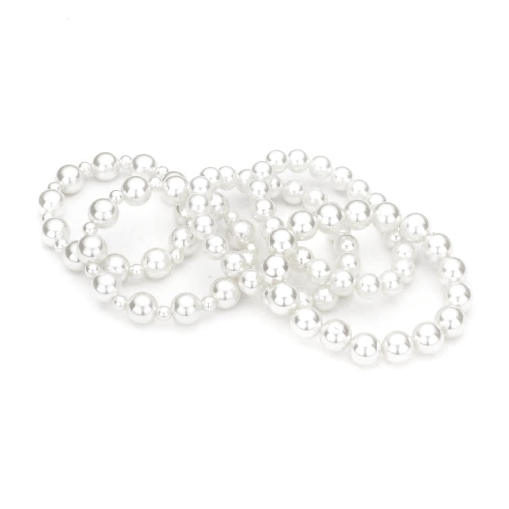 5 PC Pearl Stretch Bracelet