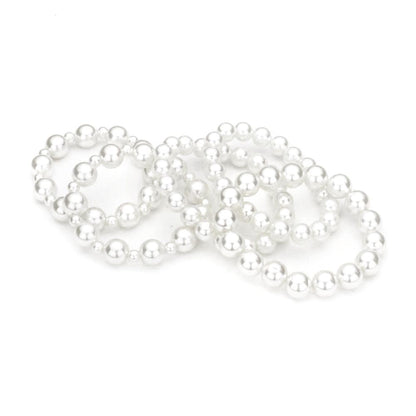 5 PC Pearl Stretch Bracelet
