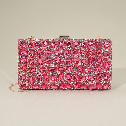 Aza Faucet Stone Embellished Evening Clutch Bag