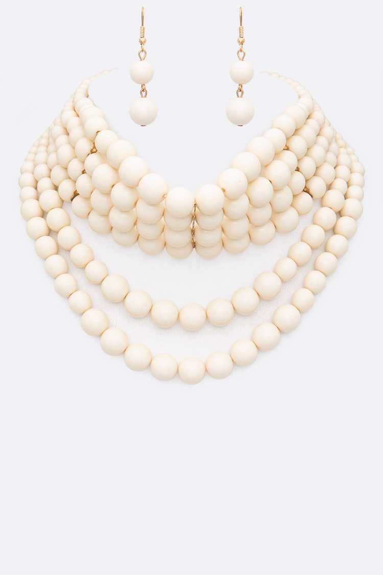 Arya  Draped Layered Pearl Necklace