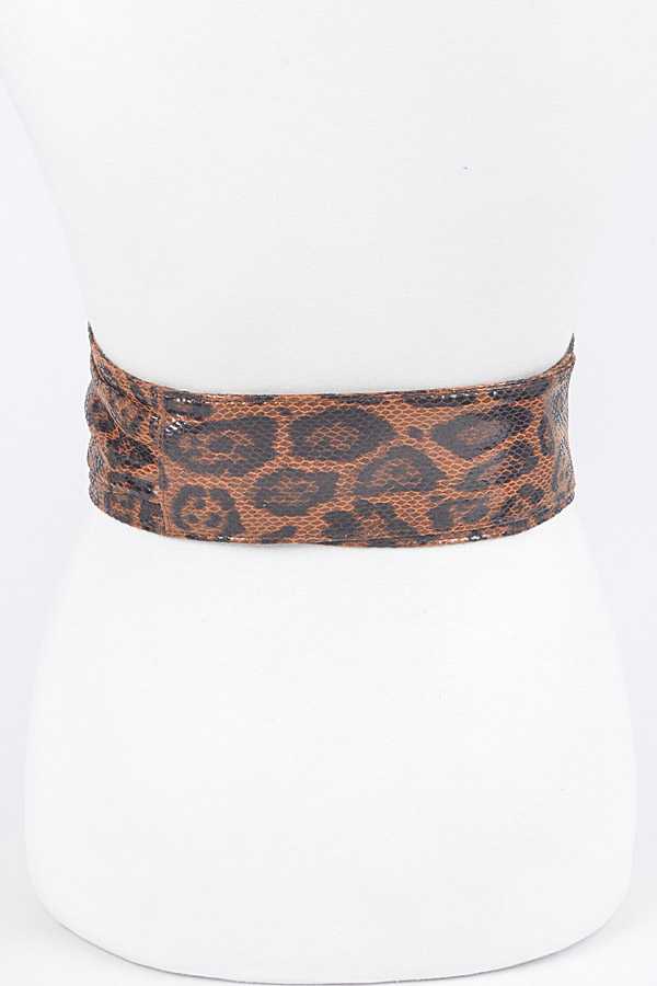 Animal Print Leopard Kimono Wrap Obi Belt