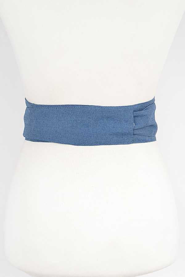 Denim Kimono Obi Wrap Statement Belt