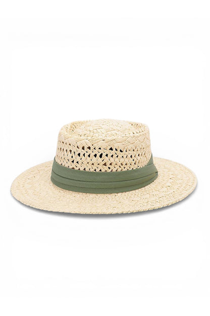 Faux Straw Panama Sun Hat
