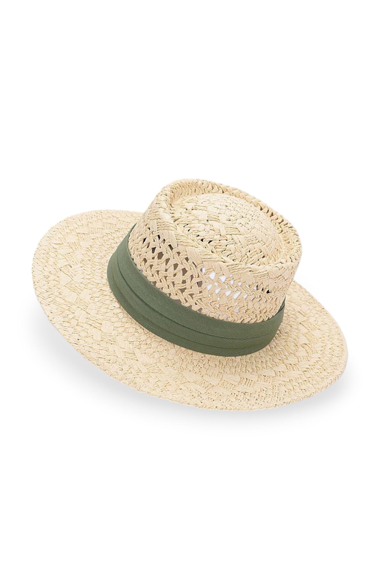 Faux Straw Panama Sun Hat
