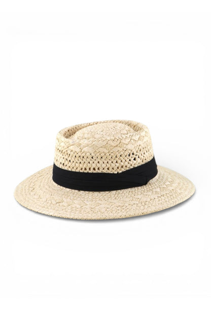 Faux Straw Panama Sun Hat