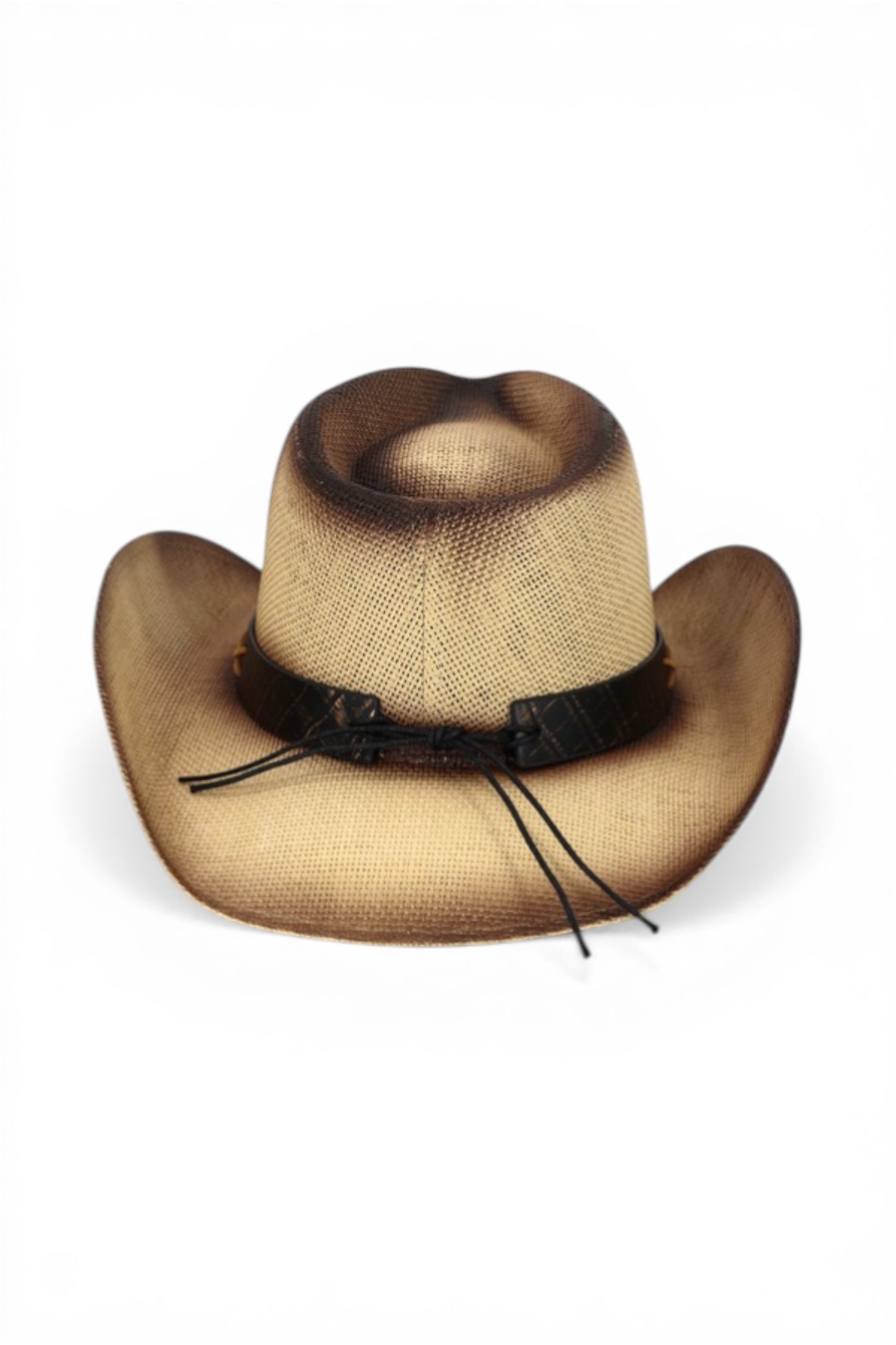 Adeline Vintage Straw Cowboy Hat With Rustic Pattern Band