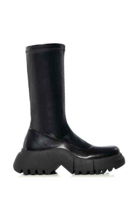 AZALEA WANG Futuristic Vegan Leather Flatform Boot