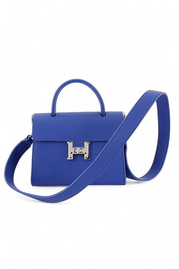 1 H Twist Lock Top Handle Crossbody Bag