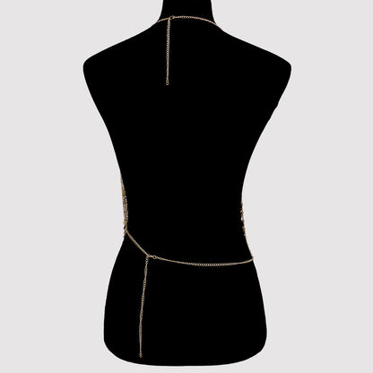 1 Aaliyah Metallic Fringe Body Chain