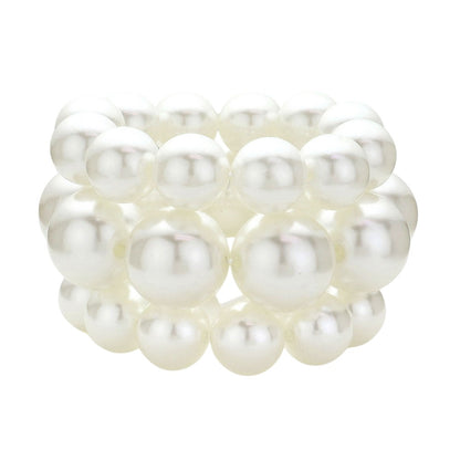 3PCS - Pearl Beaded Multi Layered Stretch Bracelets