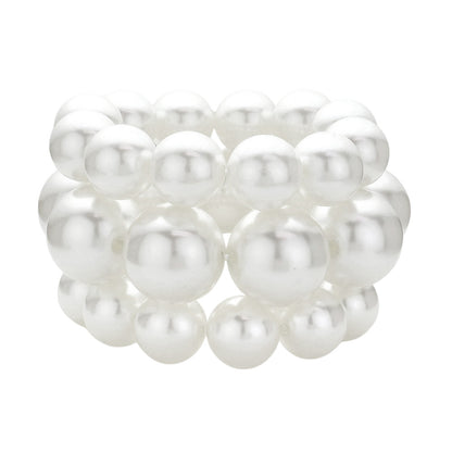 3PCS - Pearl Beaded Multi Layered Stretch Bracelets