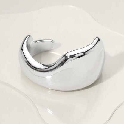 Abstract Metal Wide Cuff Bracelet