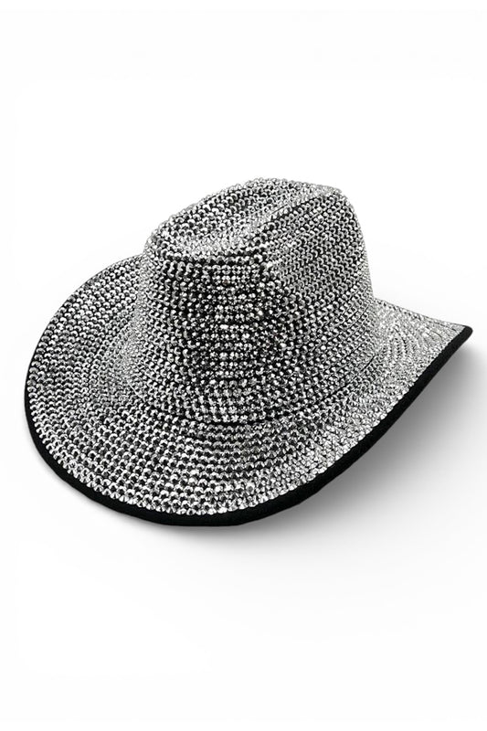B-ling Bling Full Rhinestone Western Fedora Hat