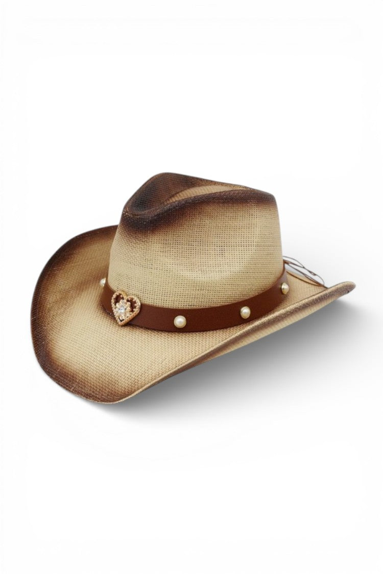 1 Vintage Inspired Heart Band Western Hat